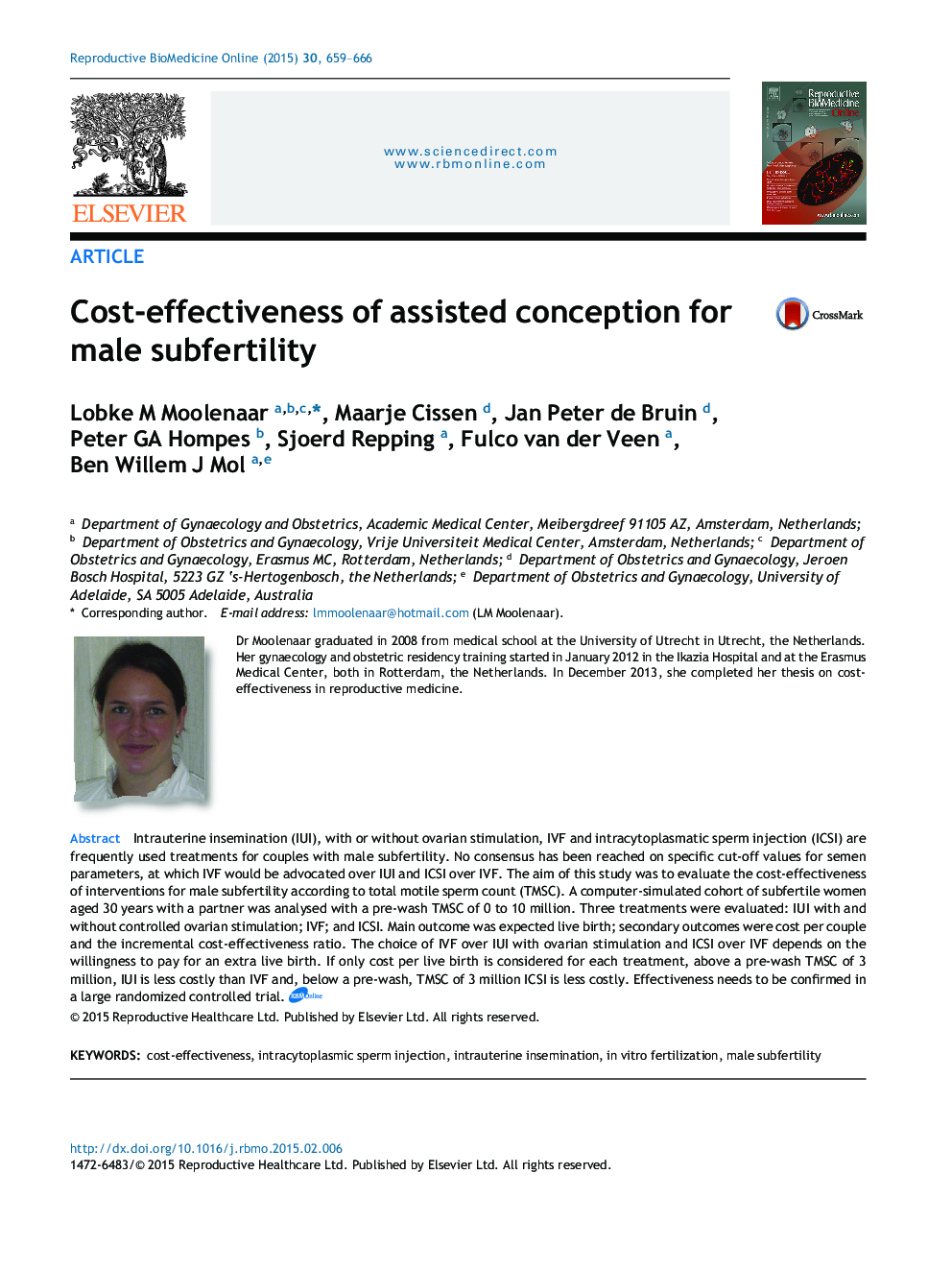 Cost-effectiveness of assisted conception for male subfertility