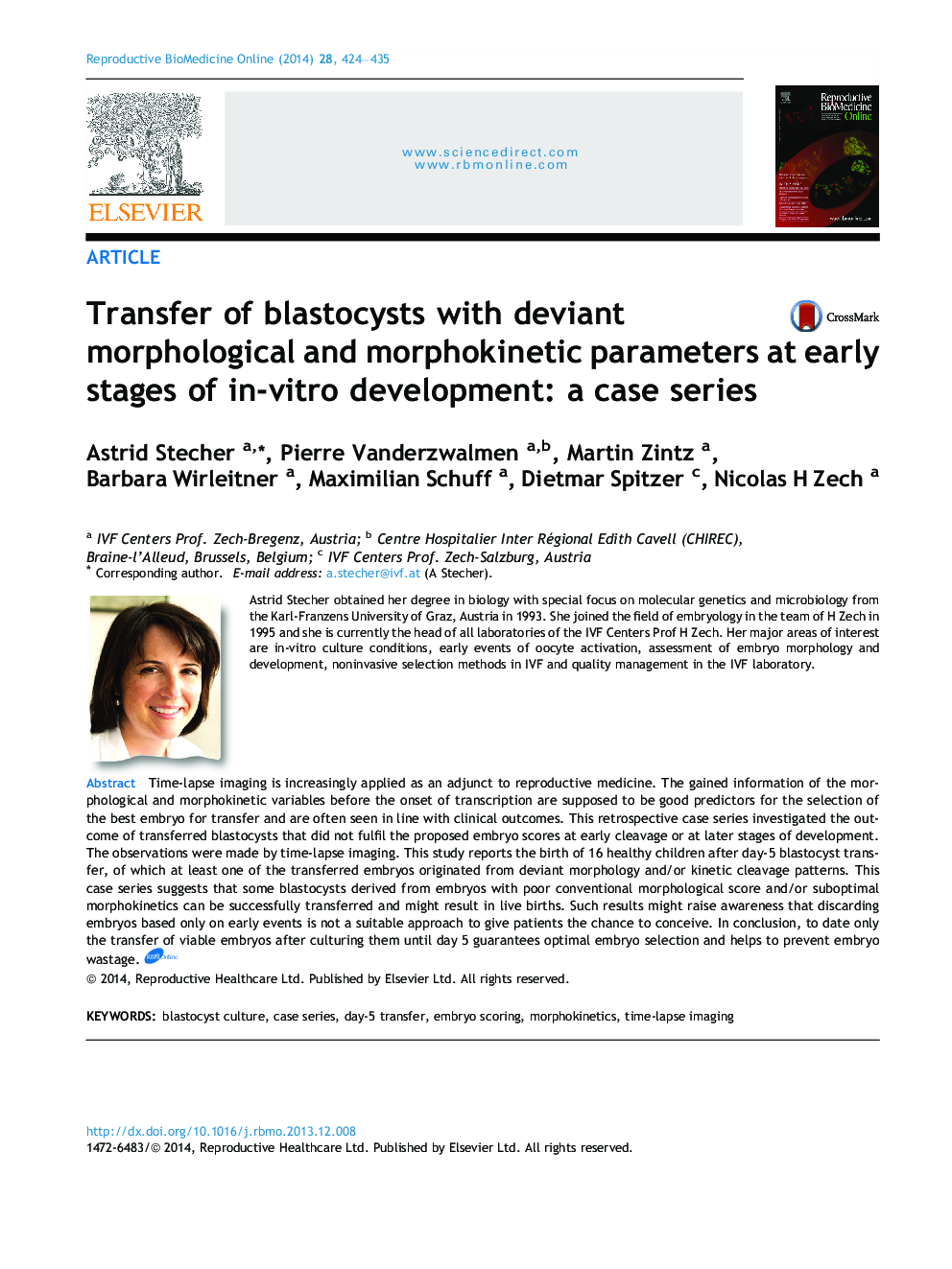 Transfer of blastocysts with deviant morphological and morphokinetic parameters at early stages of in-vitro development: a case series 