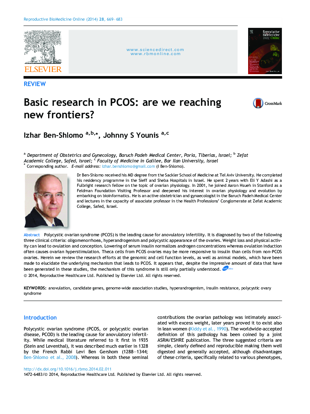 Basic research in PCOS: are we reaching new frontiers? 