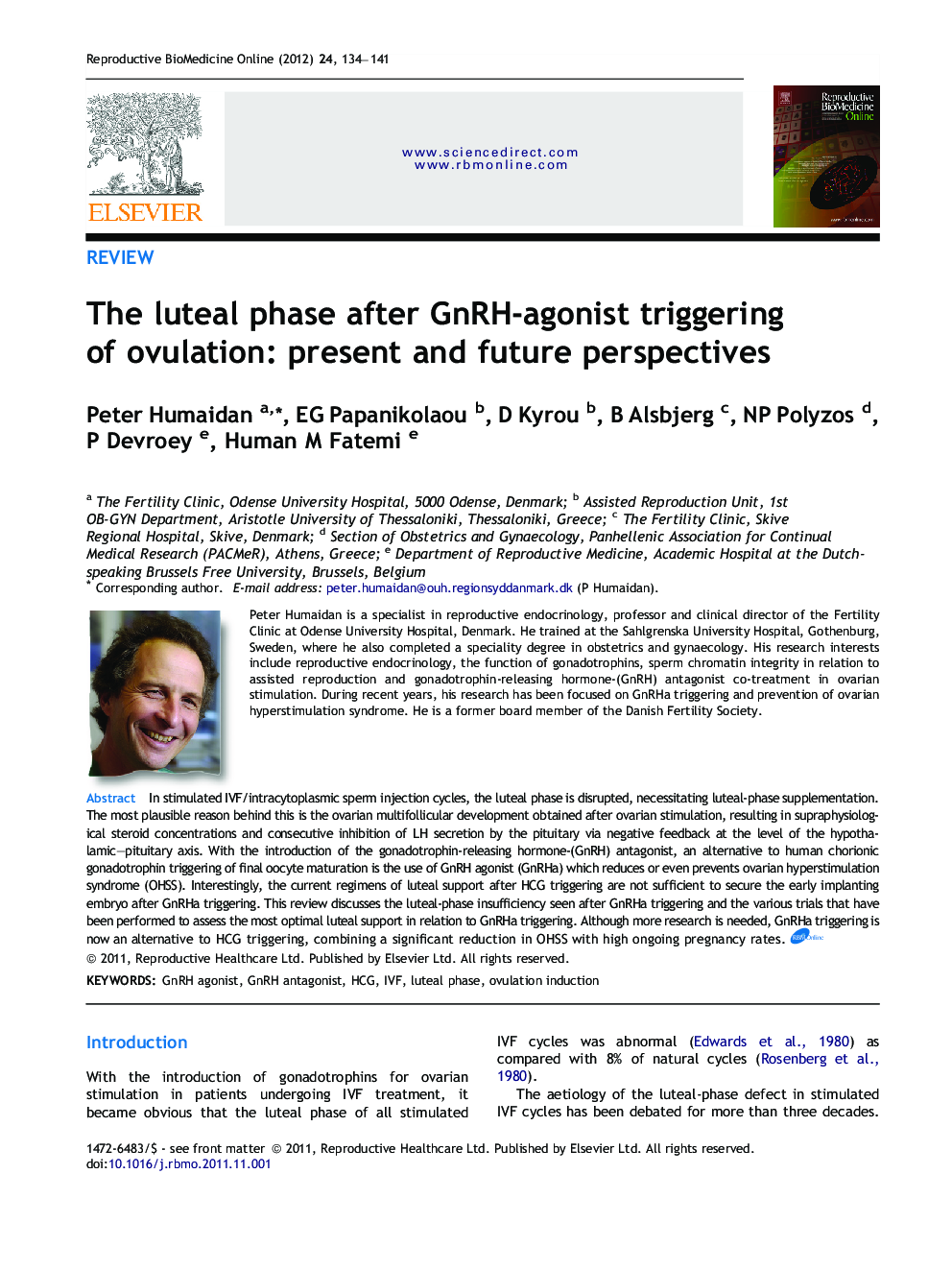 The luteal phase after GnRH-agonist triggering of ovulation: present and future perspectives 