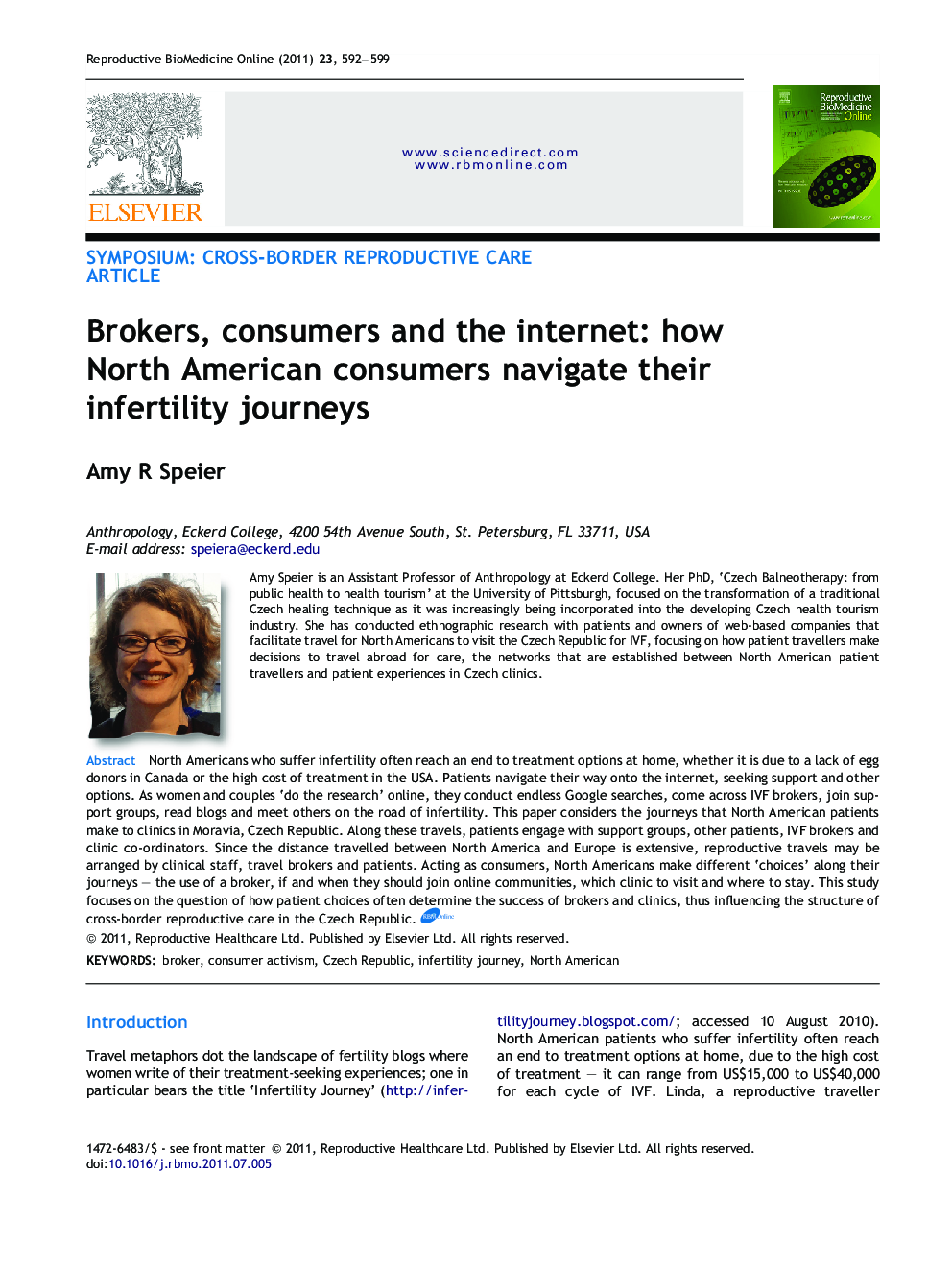 Brokers, consumers and the internet: how North American consumers navigate their infertility journeys 