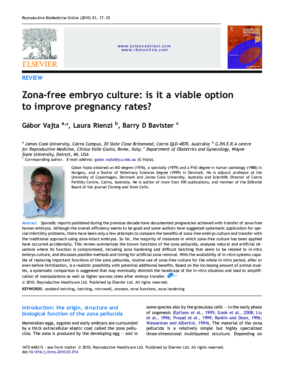 Zona-free embryo culture: is it a viable option to improve pregnancy rates? 