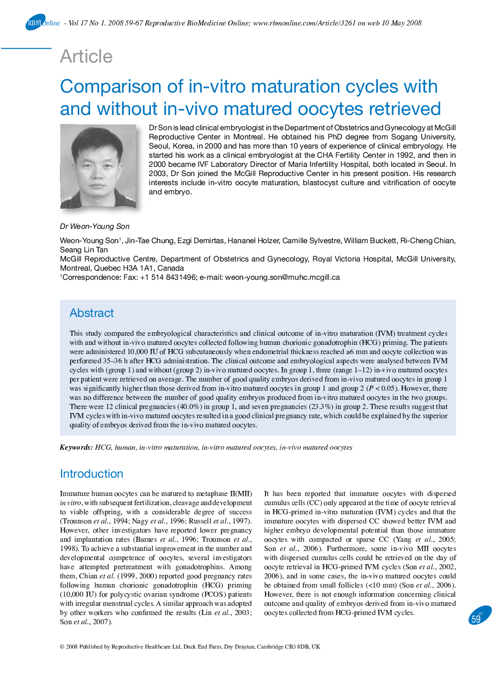 Comparison of in-vitro maturation cycles with and without in-vivo matured oocytes retrieved 