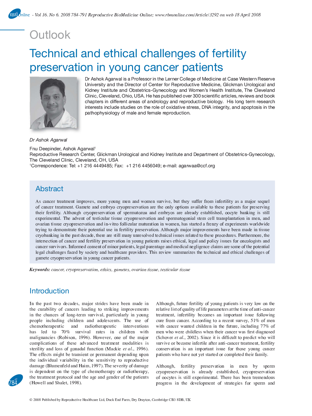 Technical and ethical challenges of fertility preservation in young cancer patients