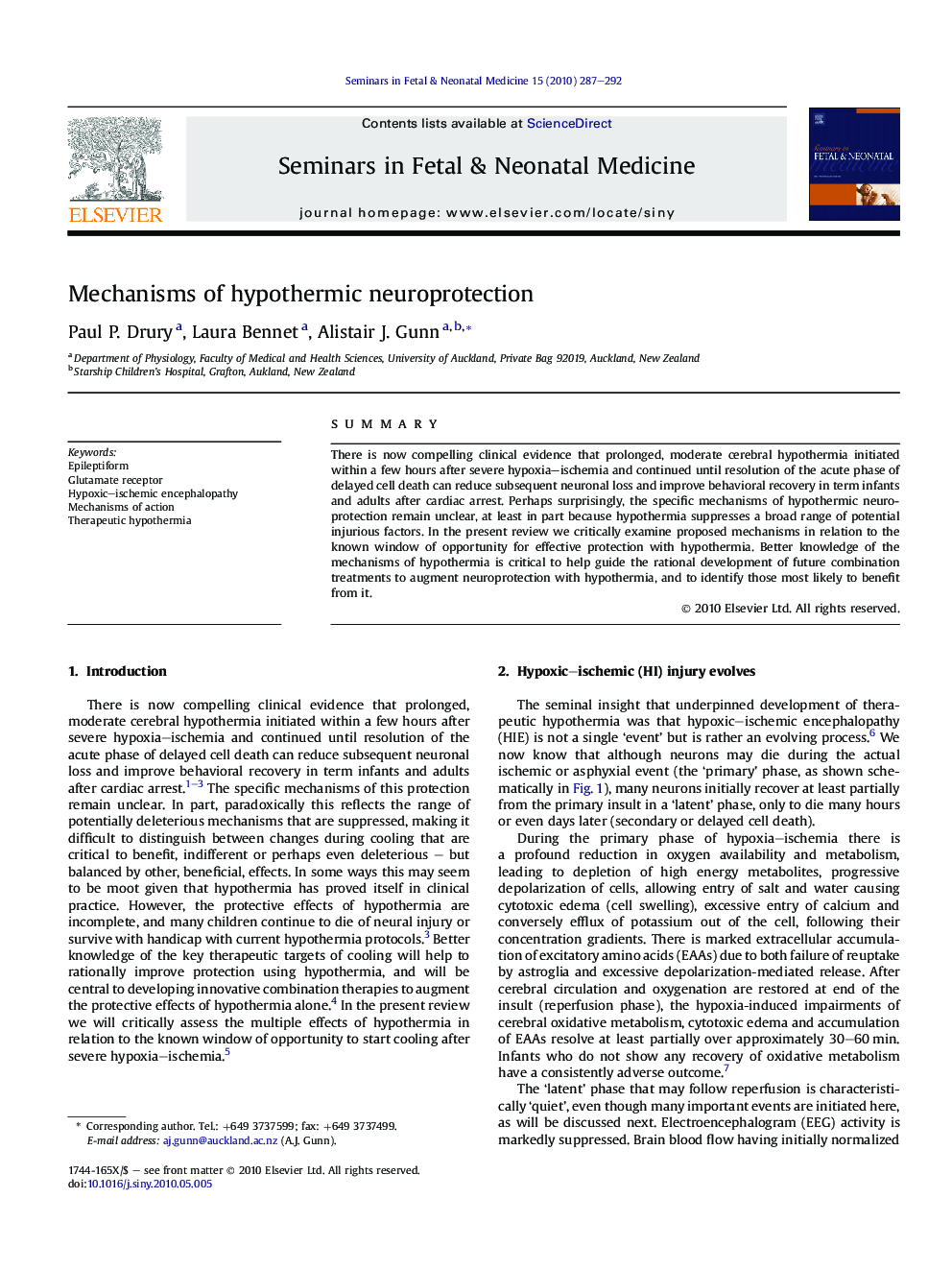 Mechanisms of hypothermic neuroprotection