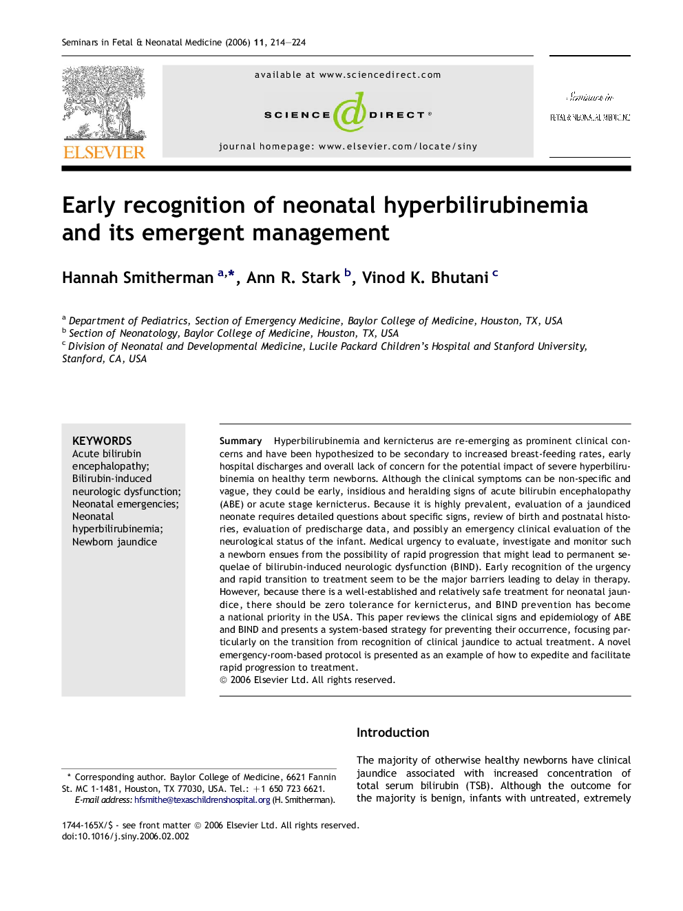 Early recognition of neonatal hyperbilirubinemia and its emergent management