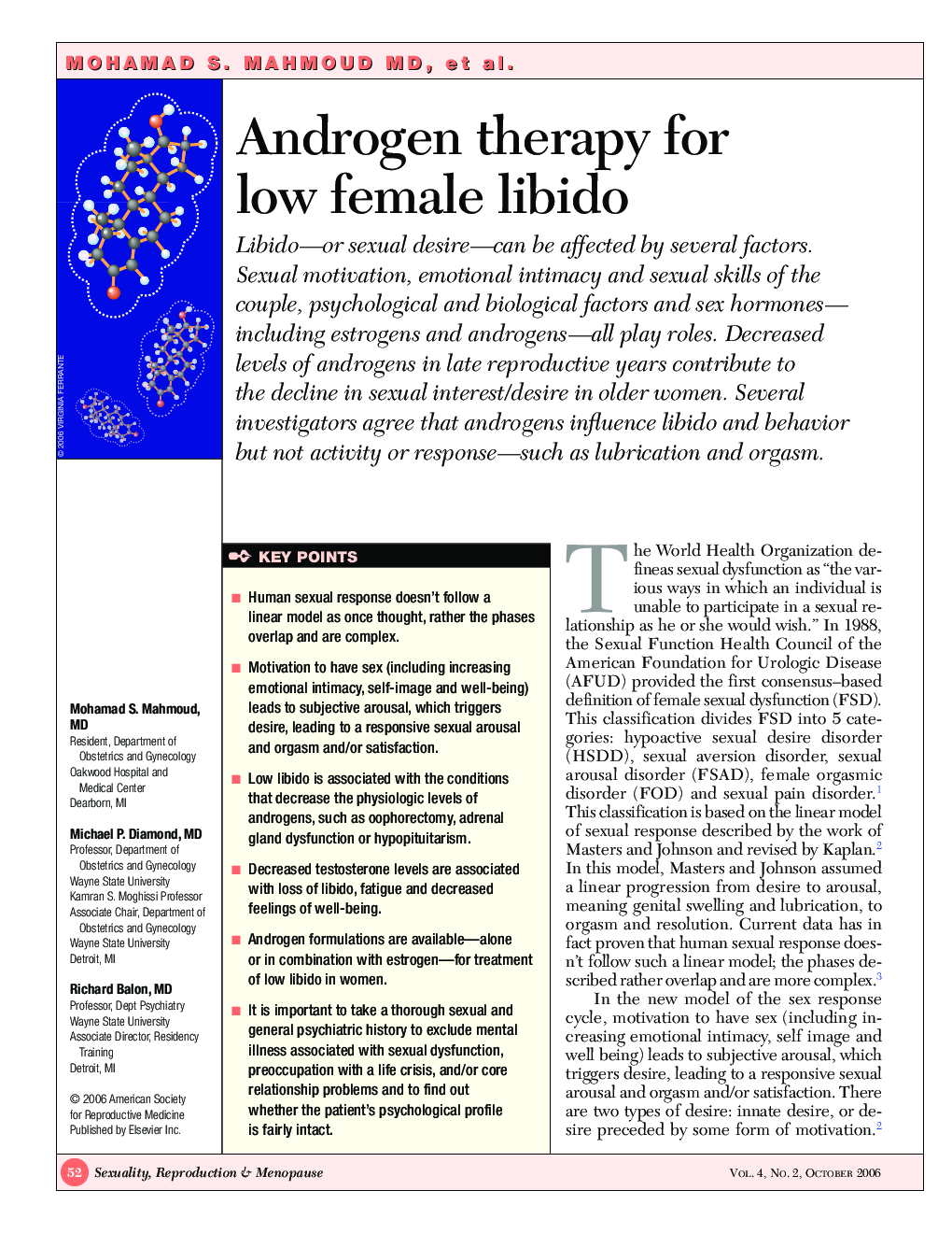 Androgen therapy for low female libido