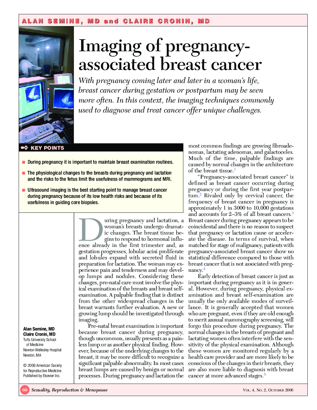 Imaging of pregnancy-associated breast cancer