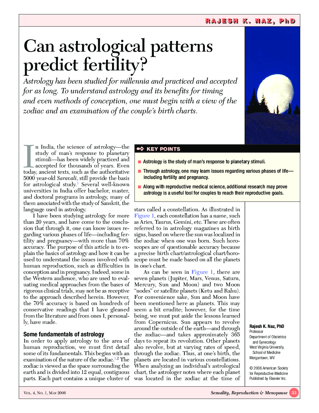 Can astrological patterns predict fertility?