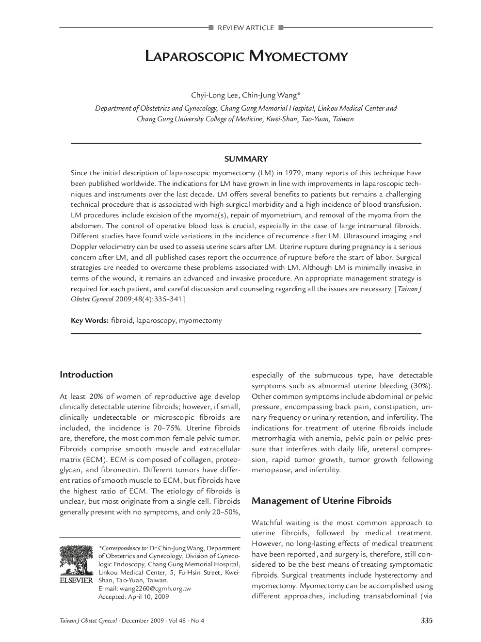 Laparoscopic Myomectomy