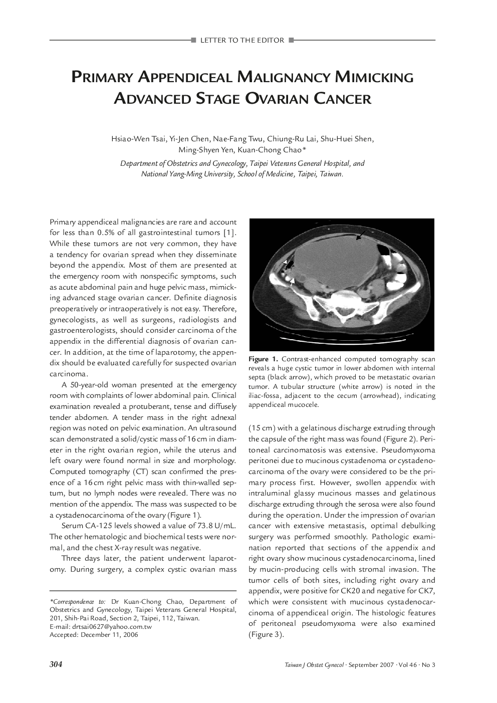 Primary Appendiceal Malignancy Mimicking Advanced Stage Ovarian Cancer