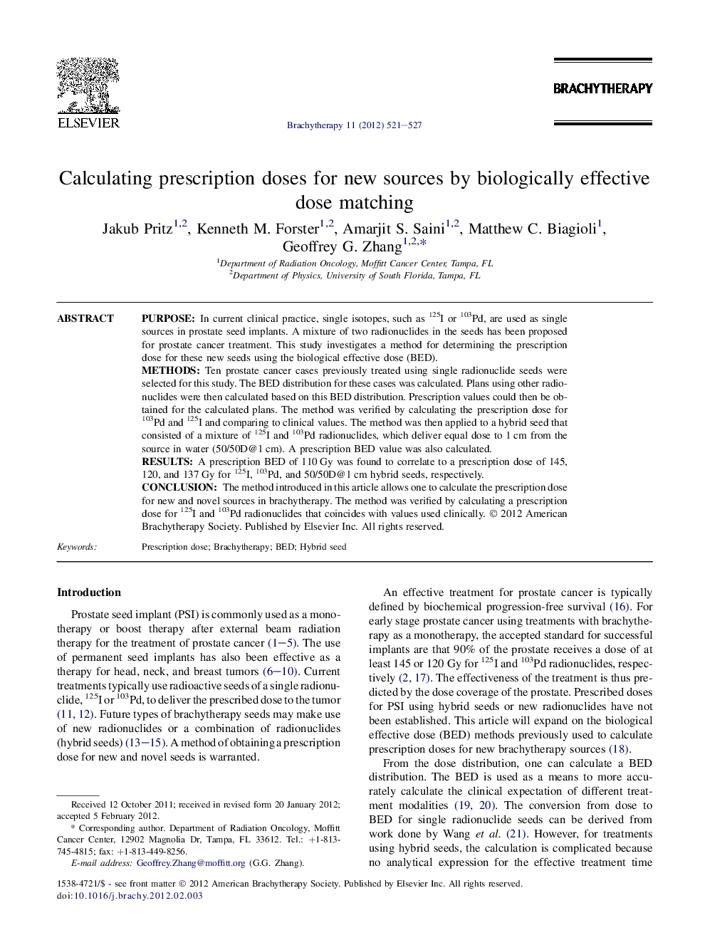 Calculating prescription doses for new sources by biologically effective dose matching