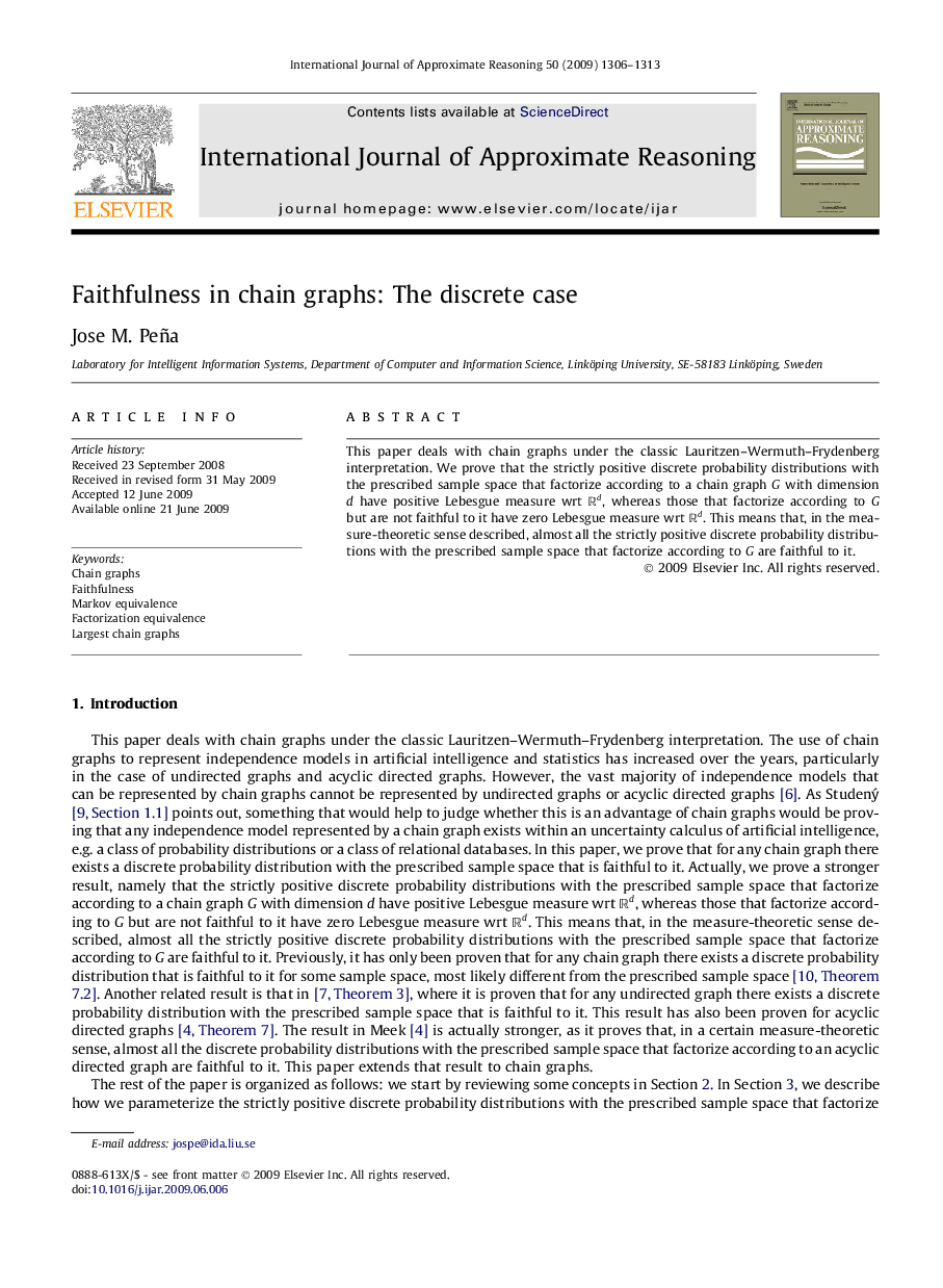 Faithfulness in chain graphs: The discrete case