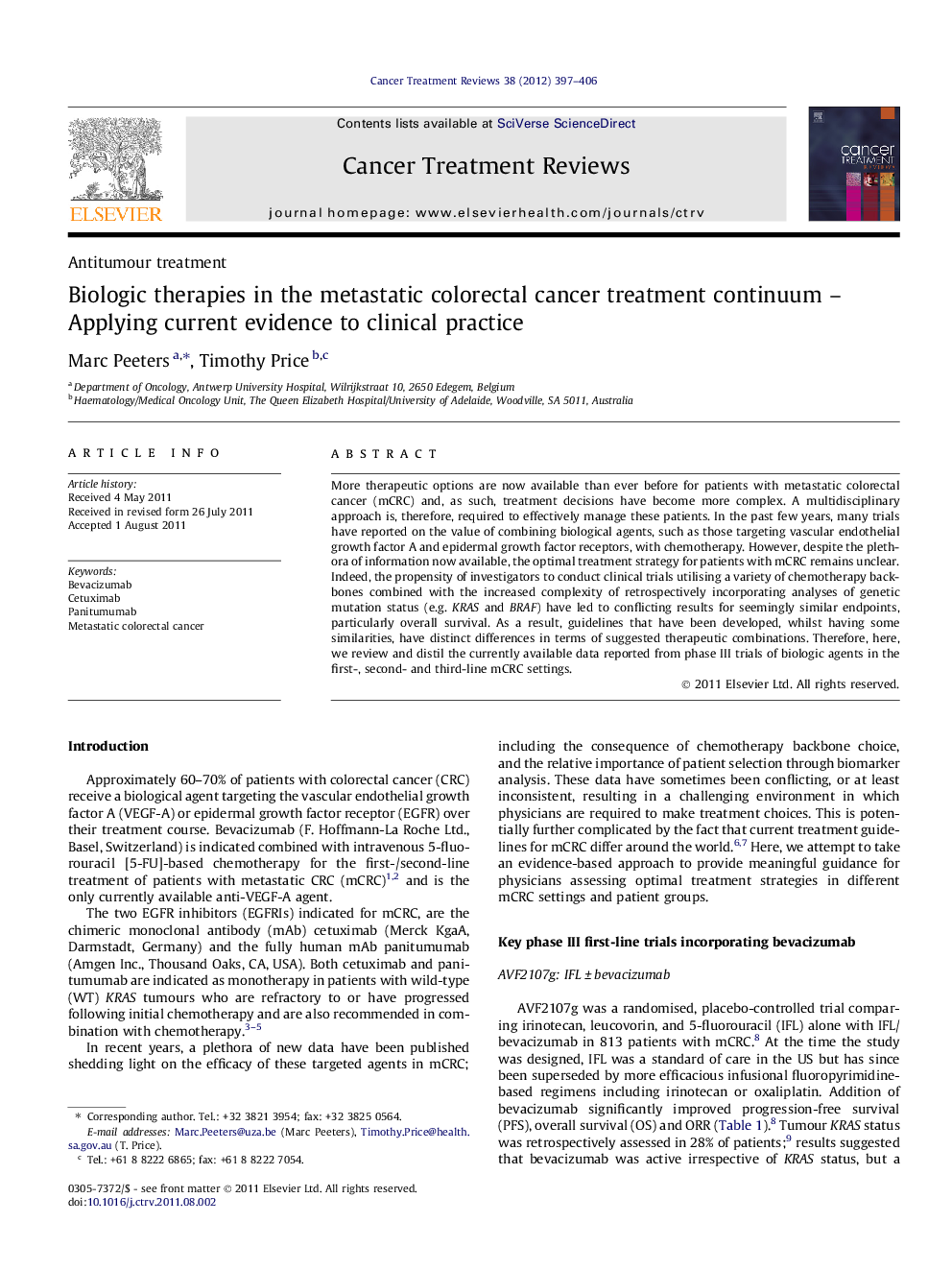 Biologic therapies in the metastatic colorectal cancer treatment continuum – Applying current evidence to clinical practice