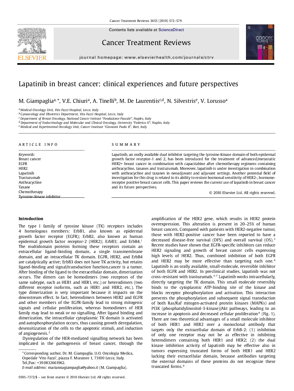 Lapatinib in breast cancer: clinical experiences and future perspectives