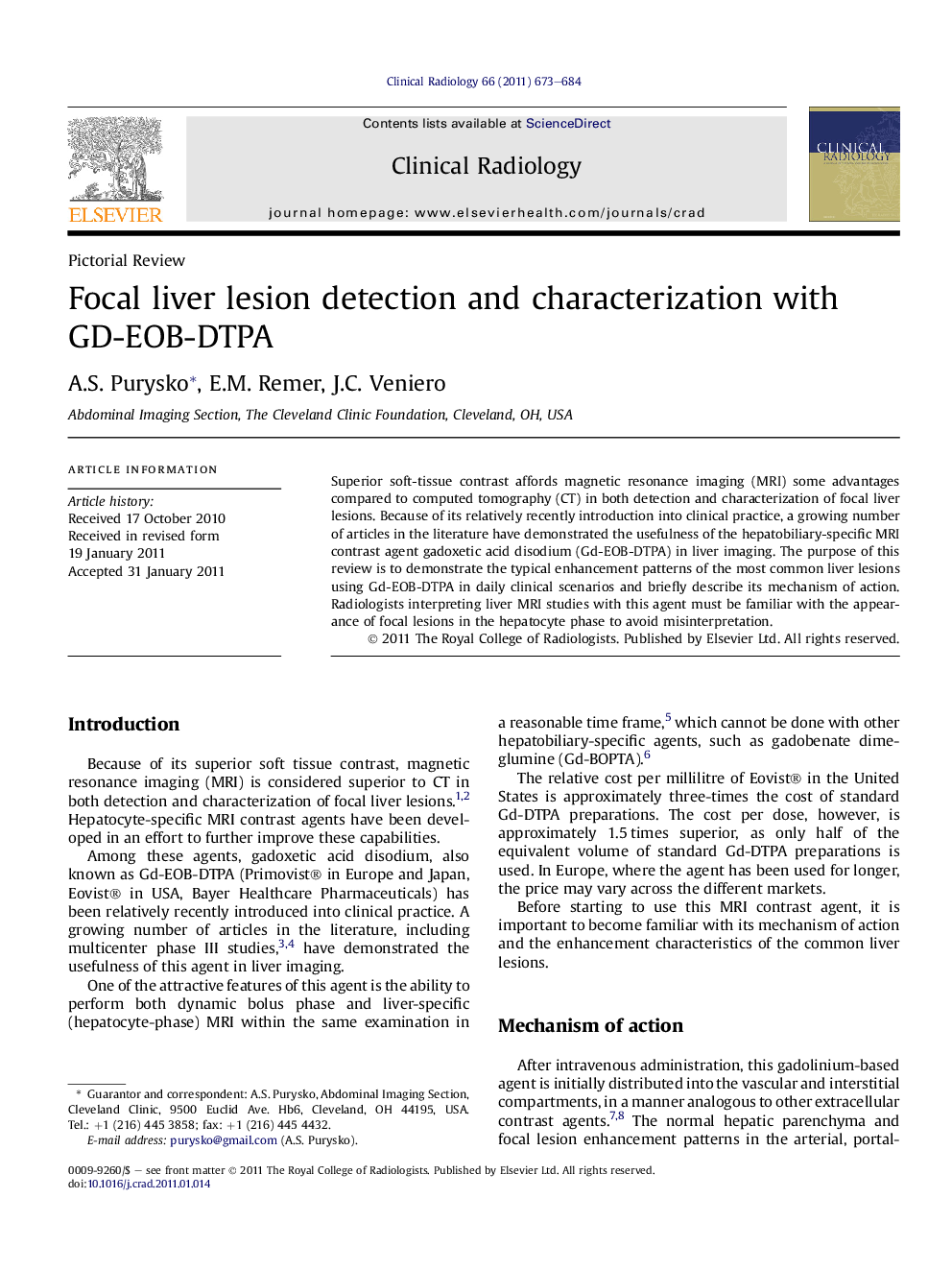 Focal liver lesion detection and characterization with GD-EOB-DTPA