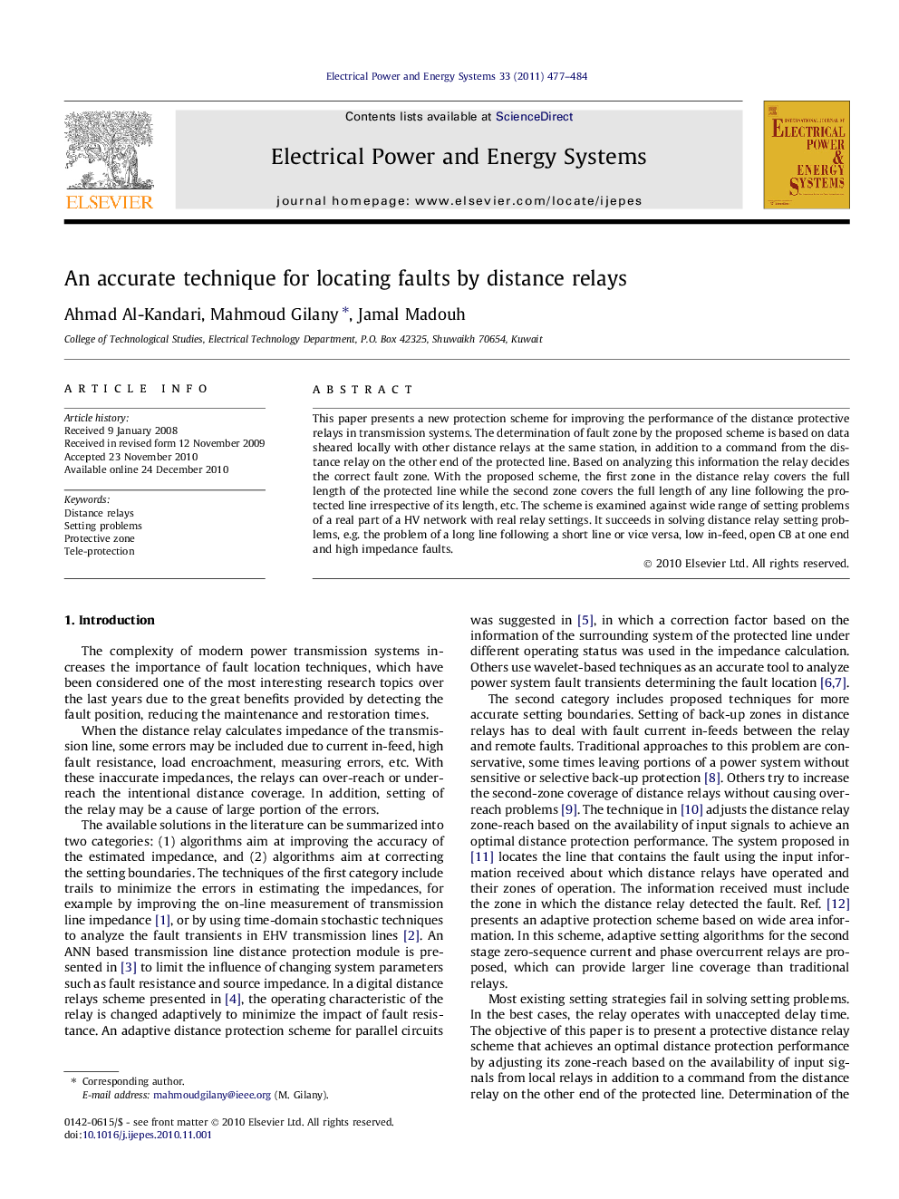 An accurate technique for locating faults by distance relays