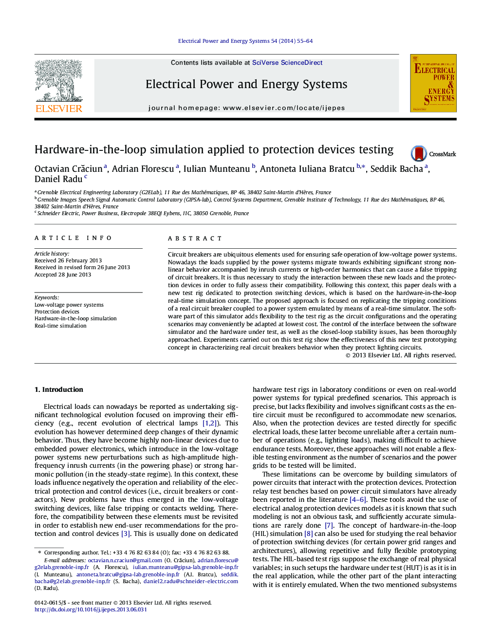 Hardware-in-the-loop simulation applied to protection devices testing