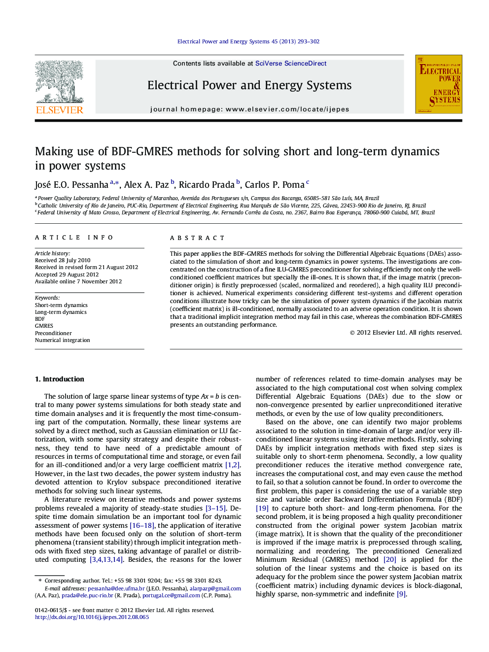 Making use of BDF-GMRES methods for solving short and long-term dynamics in power systems