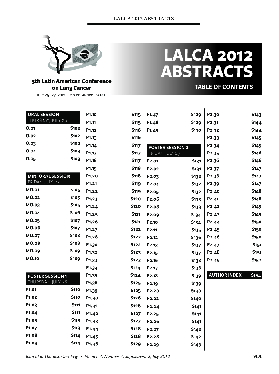 LALCA 2012 Abstracts