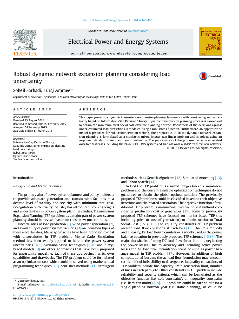 Robust dynamic network expansion planning considering load uncertainty