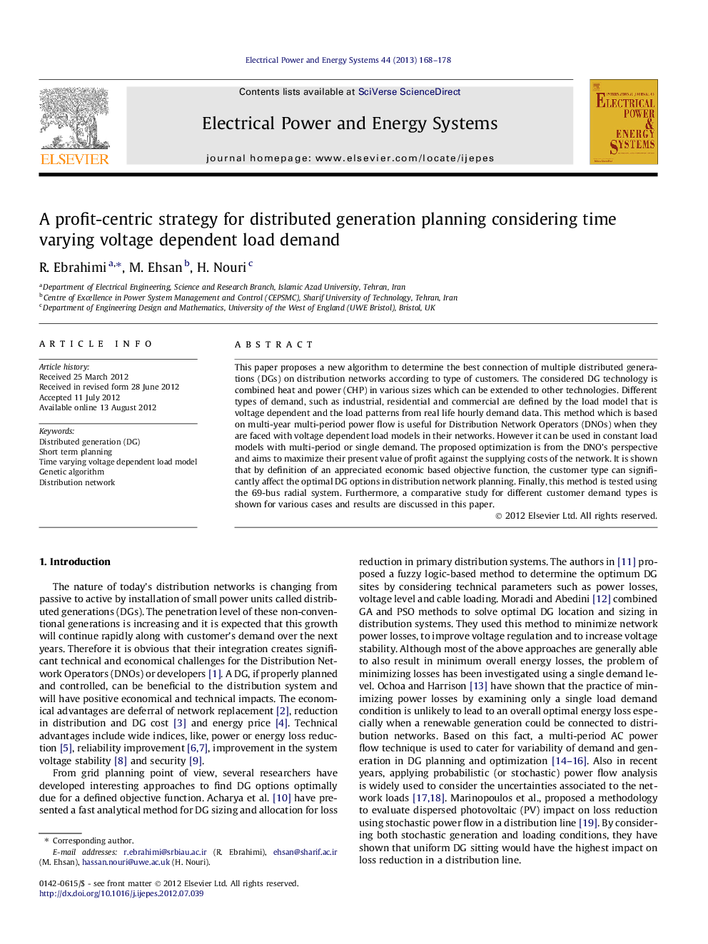 A profit-centric strategy for distributed generation planning considering time varying voltage dependent load demand