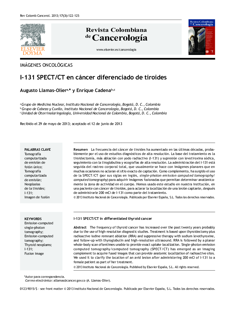 I-131 SPECT/CT en cáncer diferenciado de tiroides