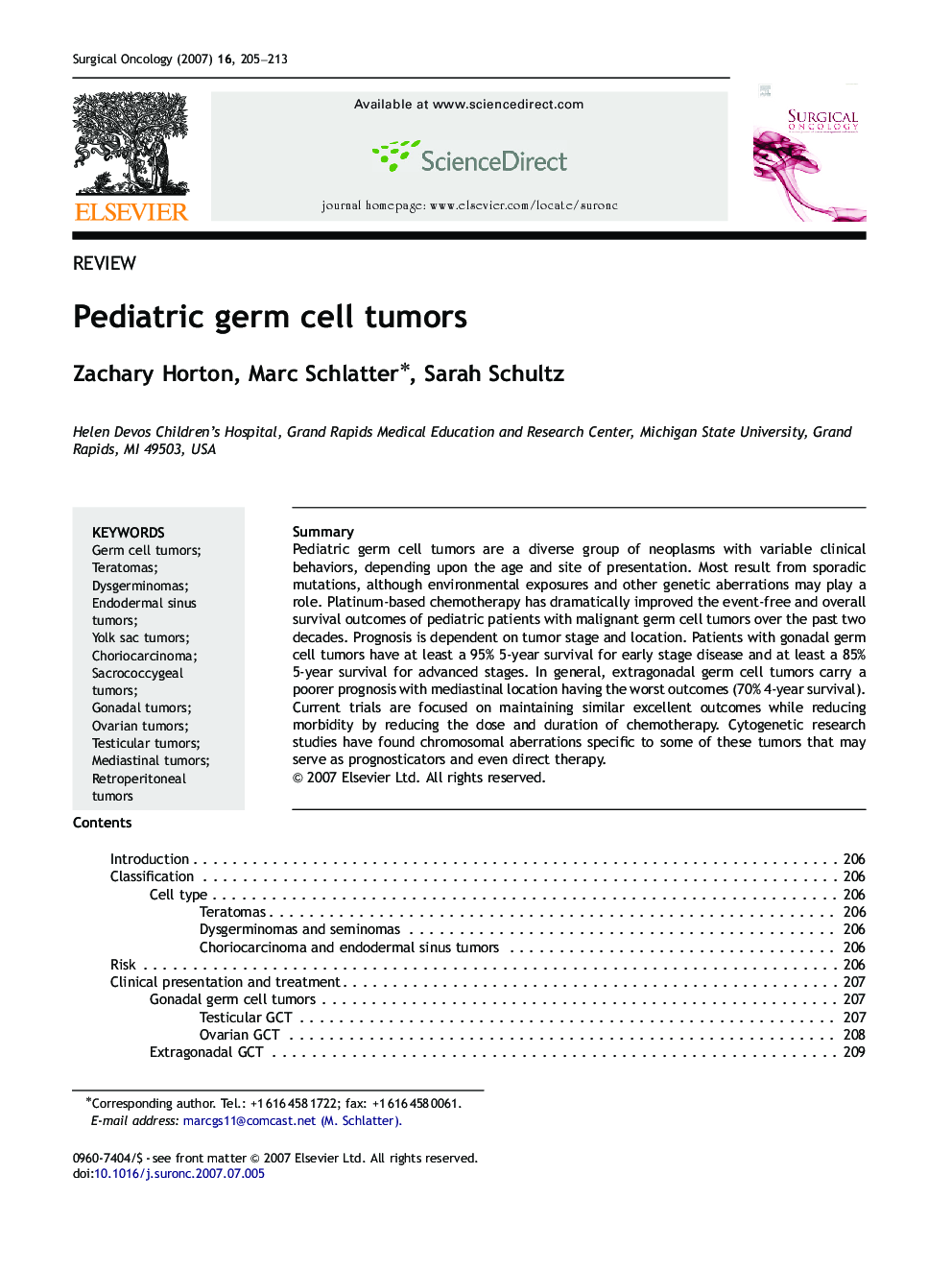 Pediatric germ cell tumors