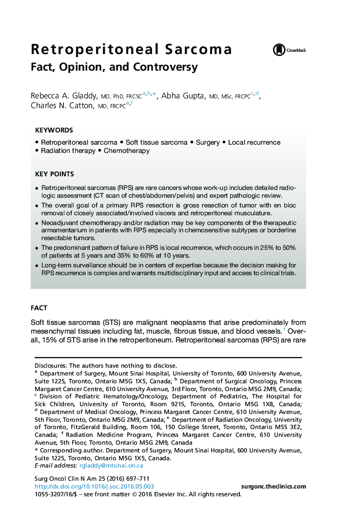 Retroperitoneal Sarcoma