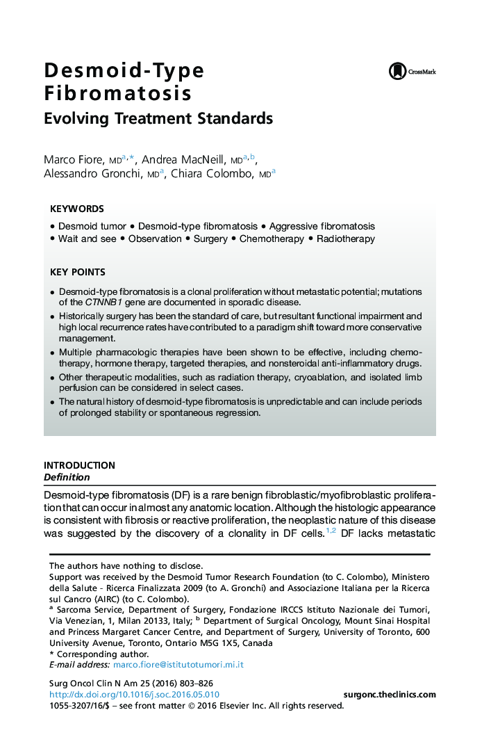 Desmoid-Type Fibromatosis