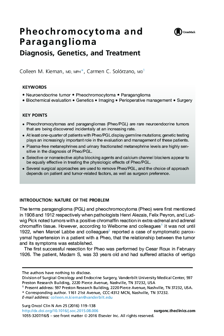 Pheochromocytoma and Paraganglioma