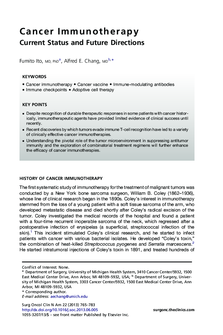 Cancer Immunotherapy