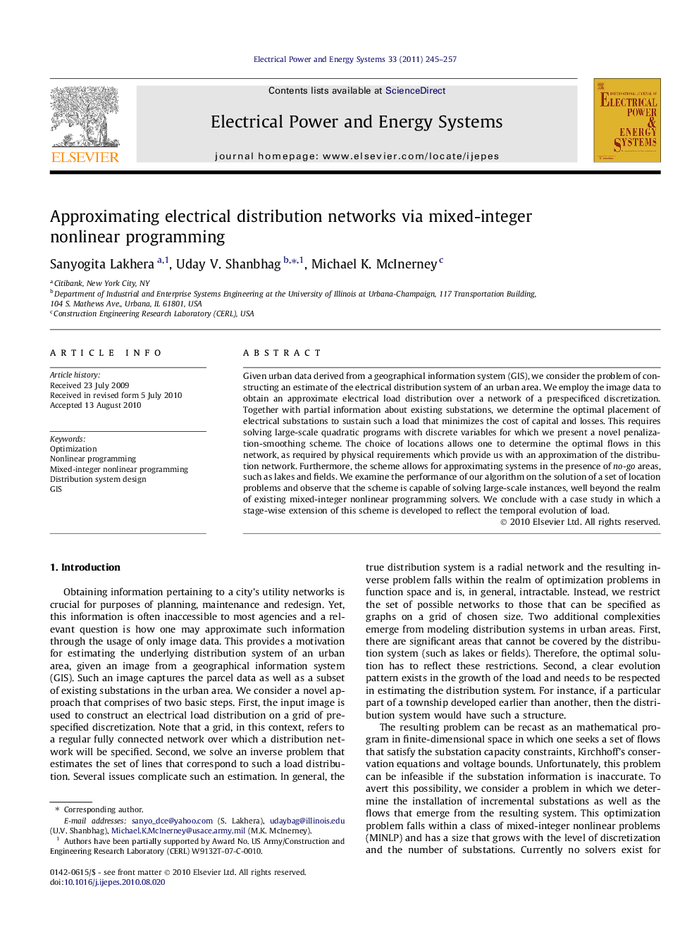 Approximating electrical distribution networks via mixed-integer nonlinear programming