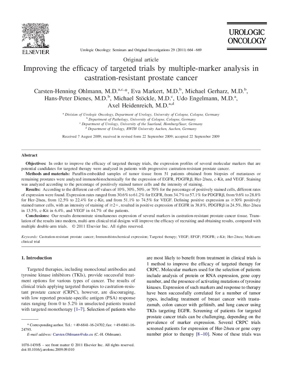 Improving the efficacy of targeted trials by multiple-marker analysis in castration-resistant prostate cancer