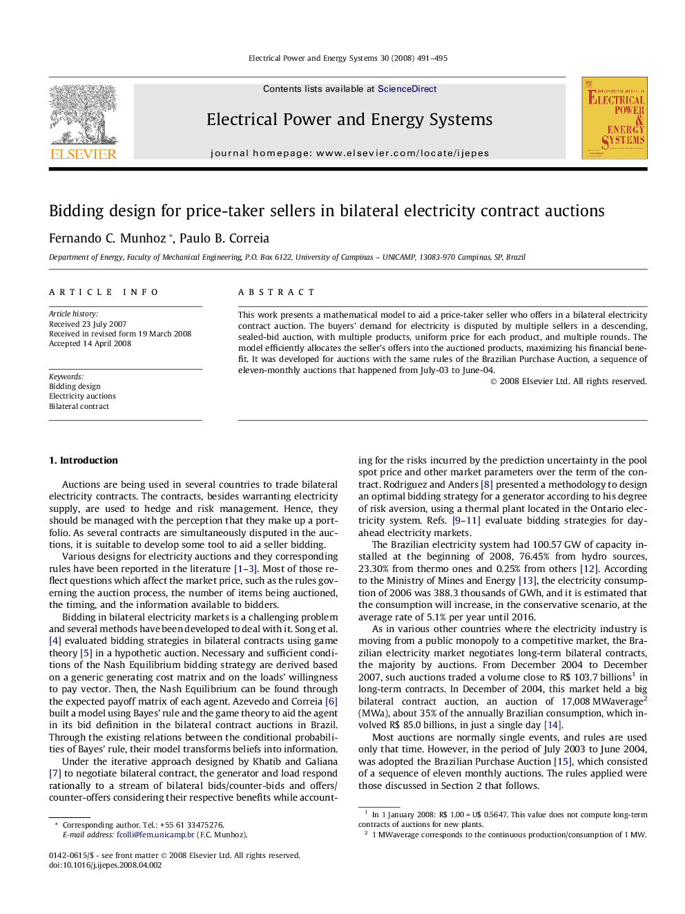 Bidding design for price-taker sellers in bilateral electricity contract auctions