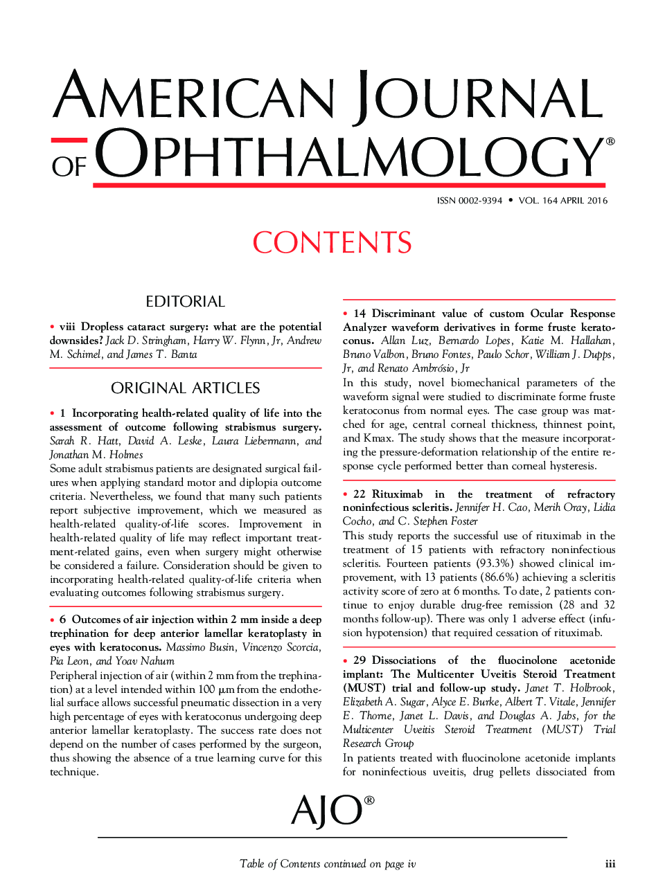 Table of Contents