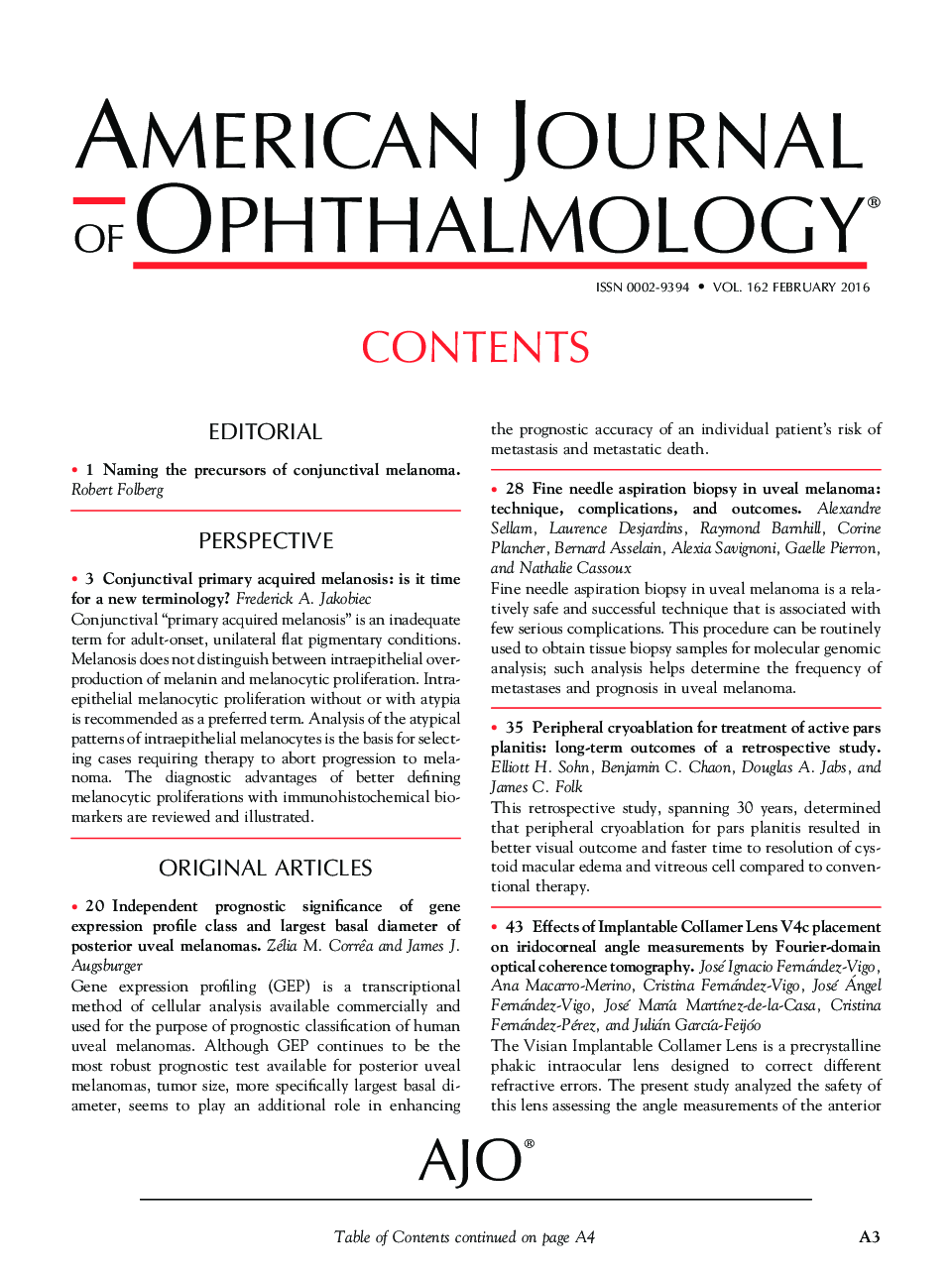 Table of Contents