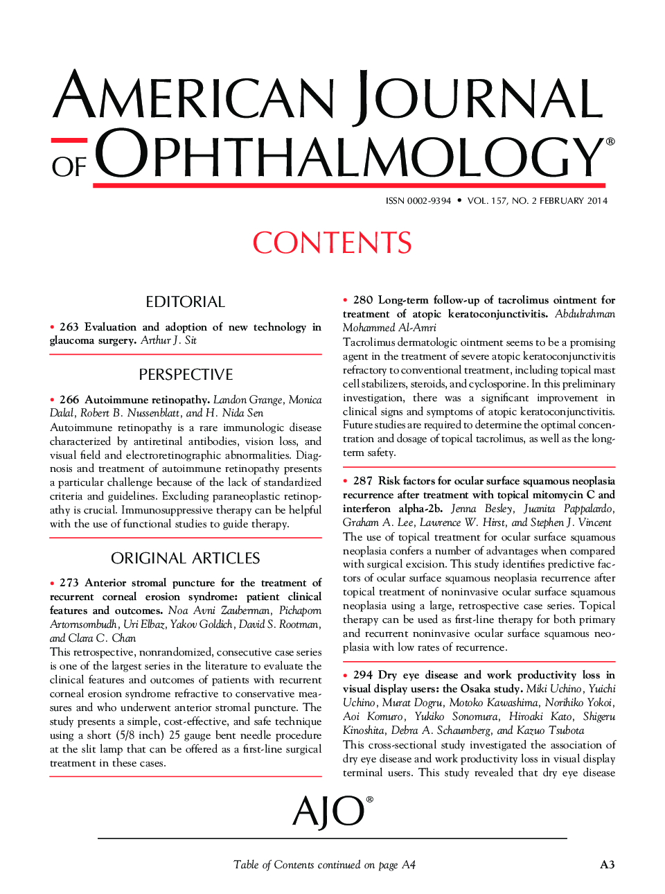 Table of Contents