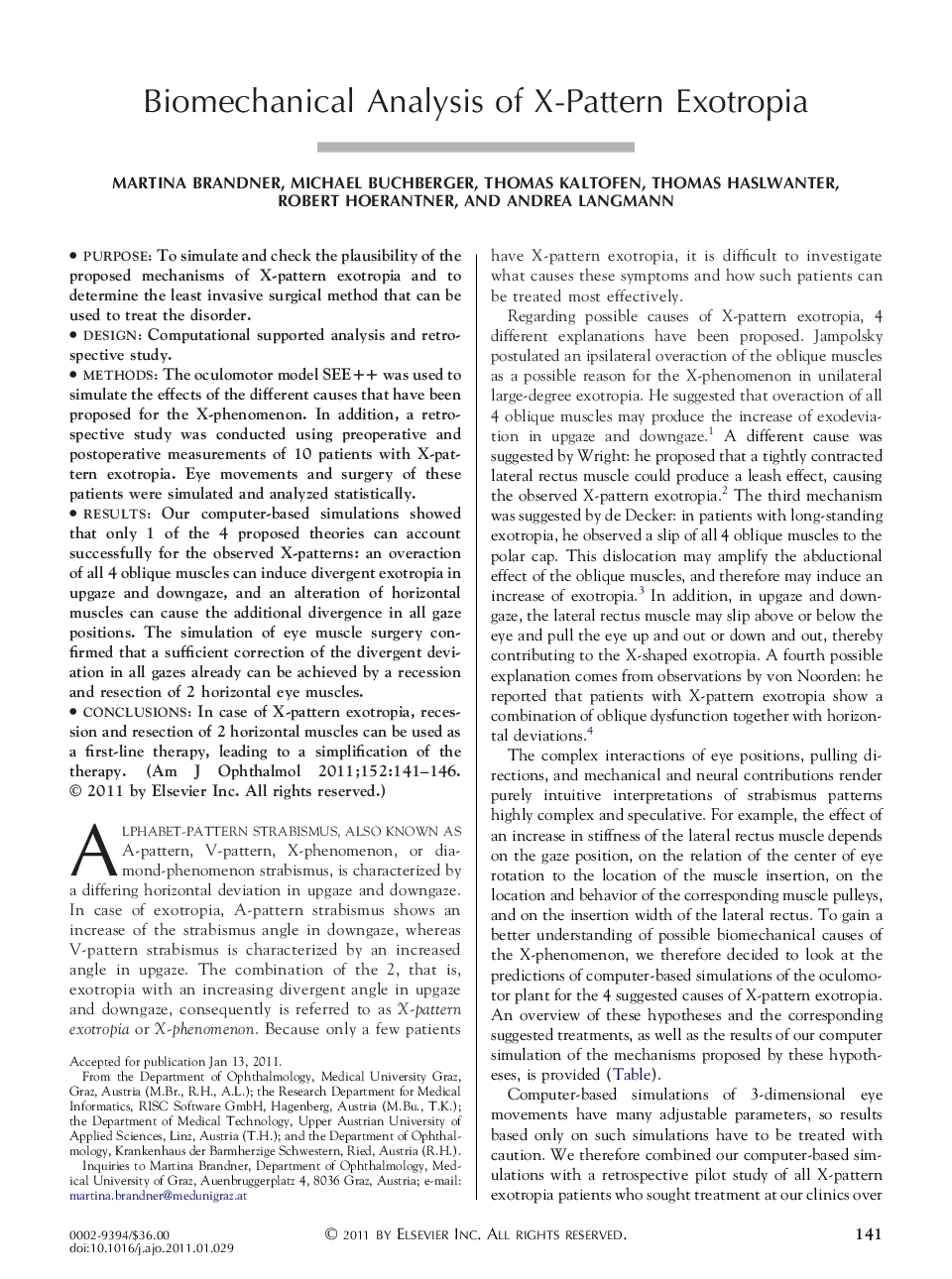 Biomechanical Analysis of X-Pattern Exotropia
