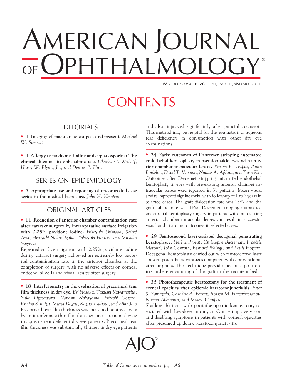 Table of Contents
