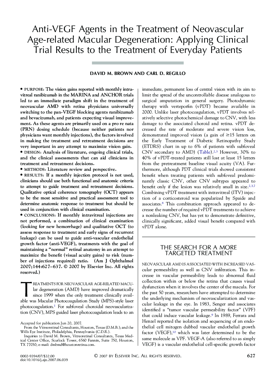 Anti-VEGF Agents in the Treatment of Neovascular Age-related Macular Degeneration: Applying Clinical Trial Results to the Treatment of Everyday Patients