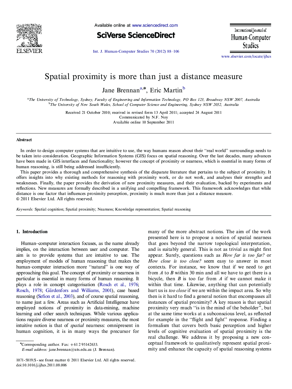 Spatial proximity is more than just a distance measure