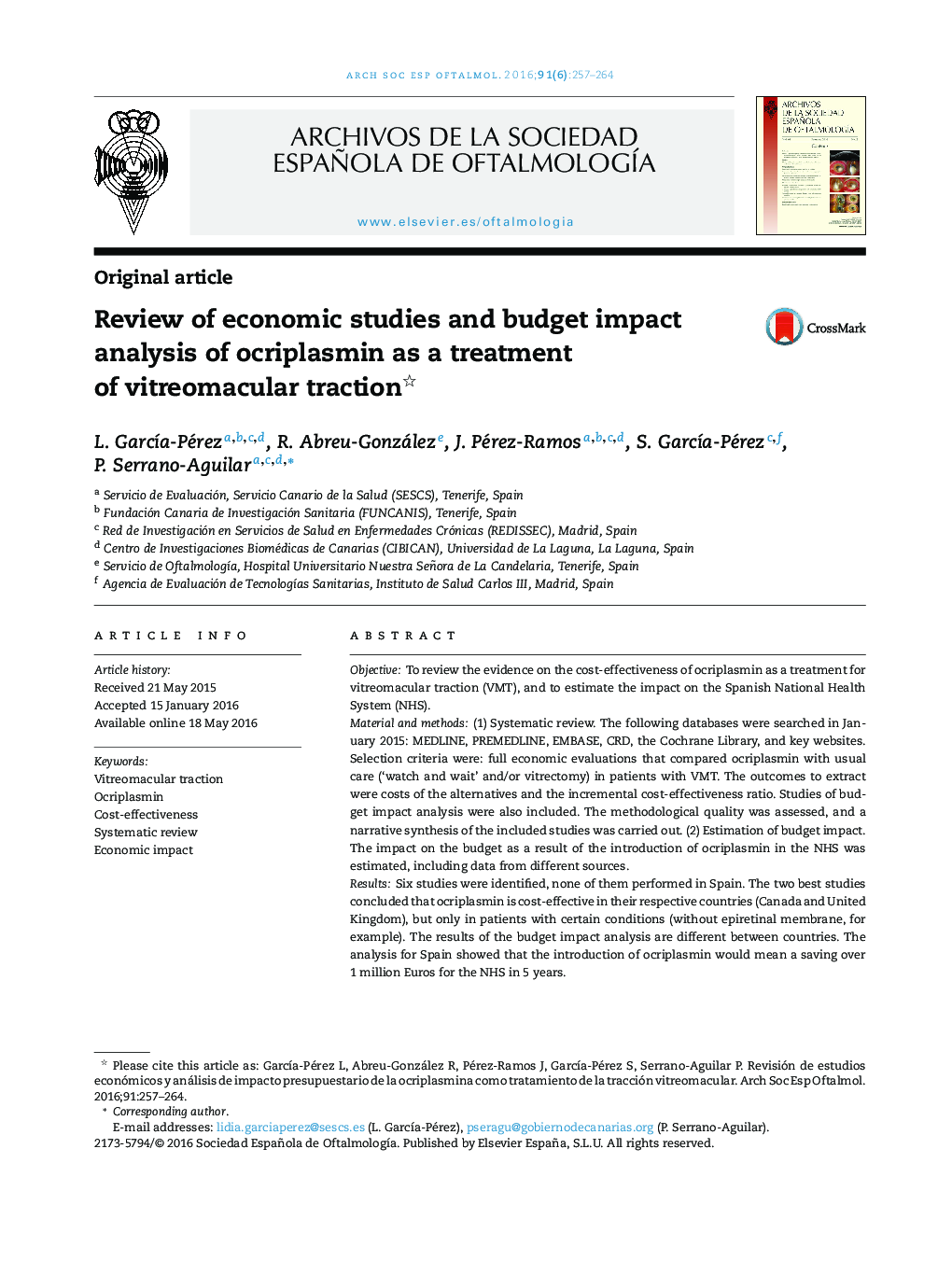 Review of economic studies and budget impact analysis of ocriplasmin as a treatment of vitreomacular traction 