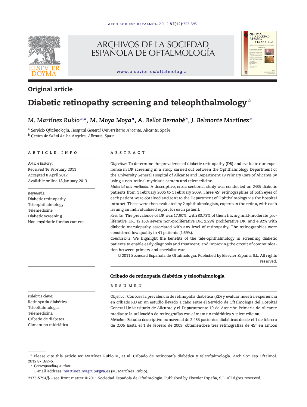 Diabetic retinopathy screening and teleophthalmology 