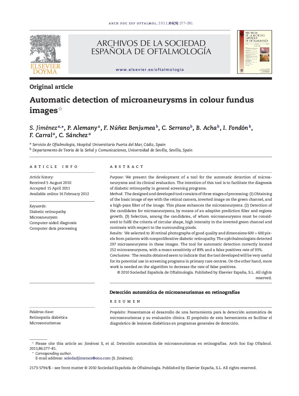 Automatic detection of microaneurysms in colour fundus images 