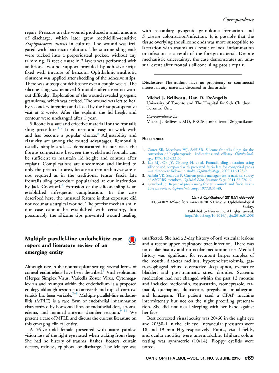 Multiple parallel-line endotheliitis: case report and literature review of an emerging entity