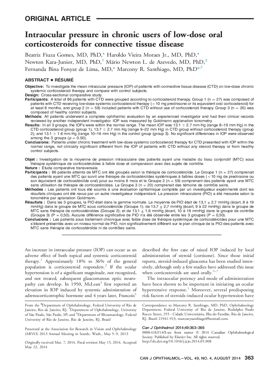 Intraocular pressure in chronic users of low-dose oral corticosteroids for connective tissue disease 