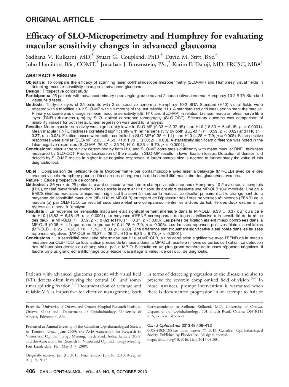 Efficacy of SLO-Microperimetry and Humphrey for evaluating macular sensitivity changes in advanced glaucoma 