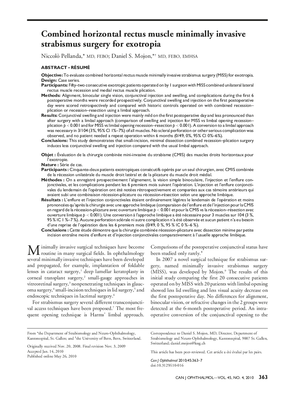 Combined horizontal rectus muscle minimally invasive strabismus surgery for exotropia 