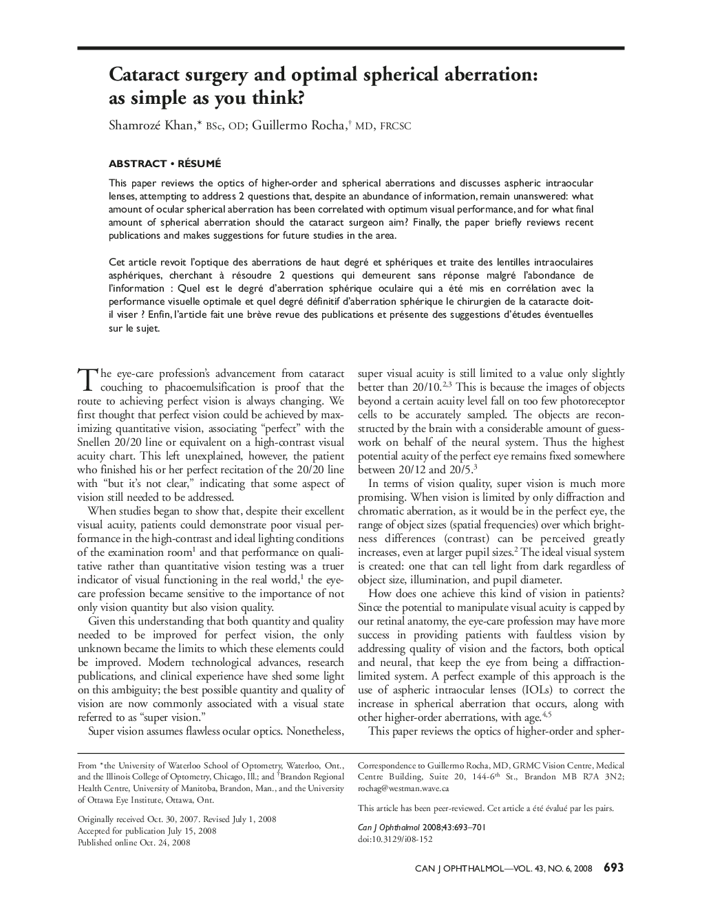 Cataract surgery and optimal spherical aberration: as simple as you think? a